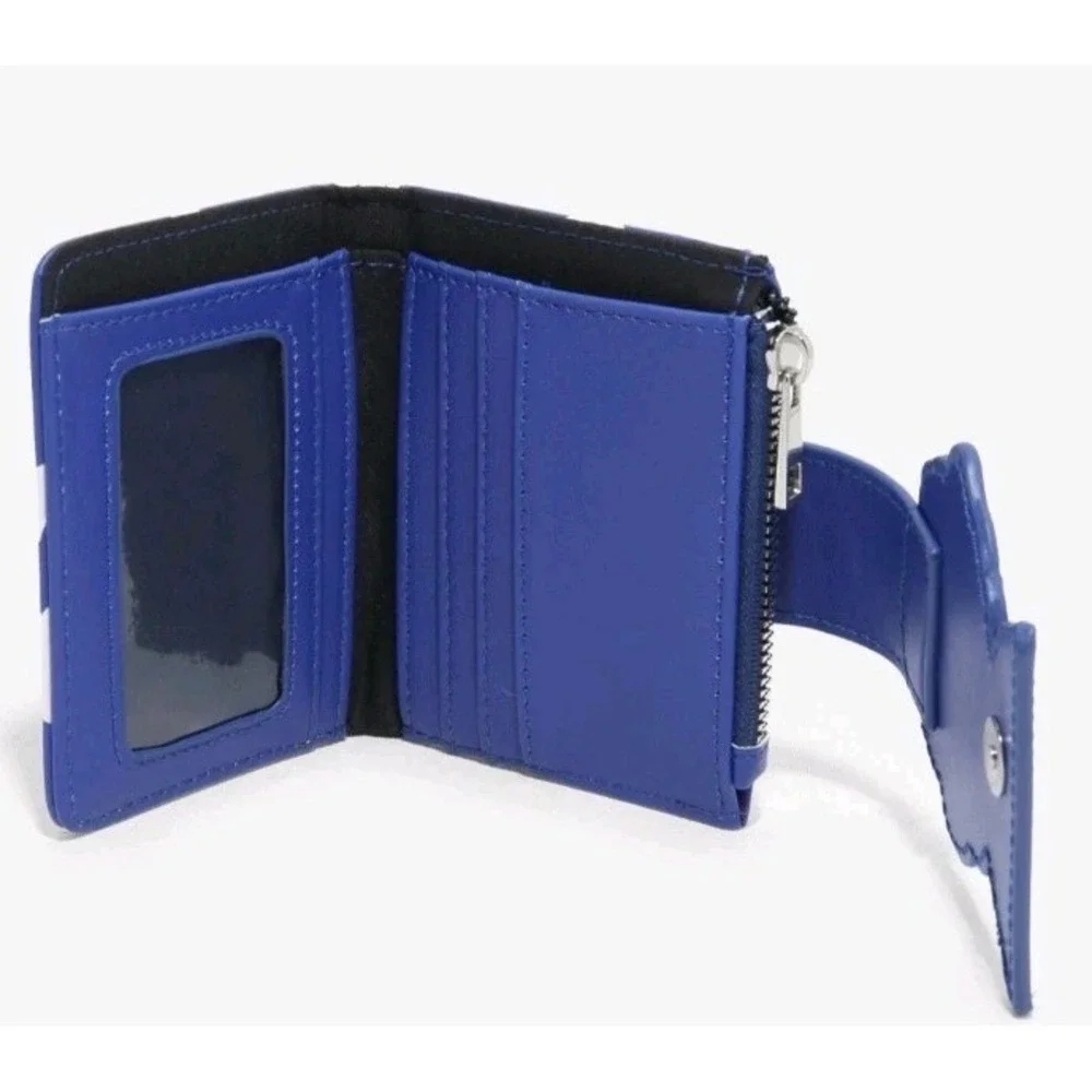 NEW Coraline Doll Button Eyes & Stars Blue Flap Wallet Fantasy Whimsigoth Whimsy